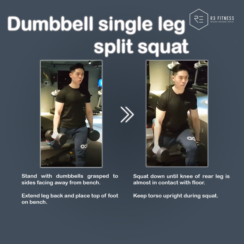 dumbbell single leg split squat-leg-workouts