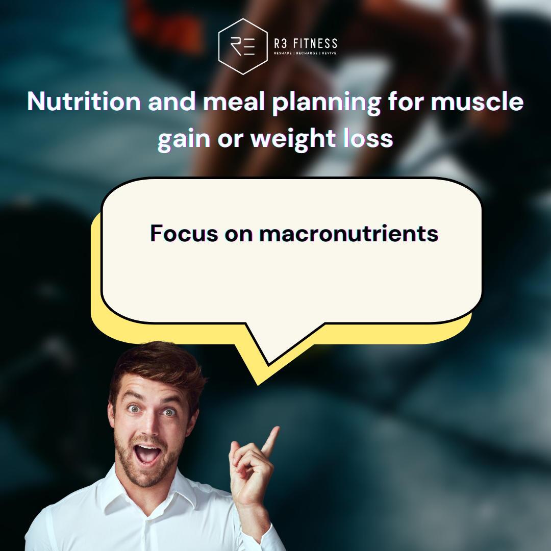 View of Nutrition and meal planning for muscle gain or weight loss - R3 Fitness